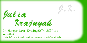 julia krajnyak business card